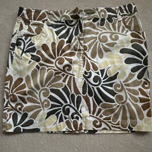 Tommy Bahama Brown and Black Mini Pencil Skirt